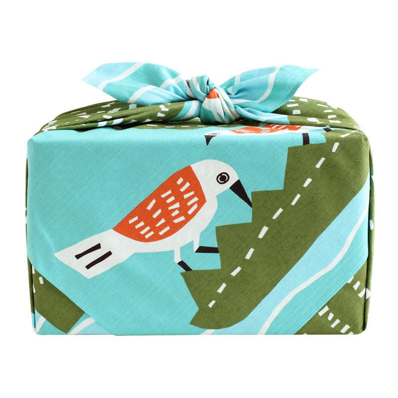 Furoshiki Crocodile Bleu, 104x104 cm - Image 4