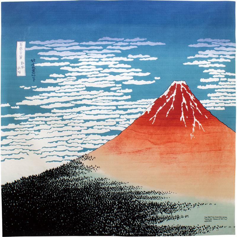 Furoshiki Mont Fuji - Hokusai, 48x48cm - Image 4