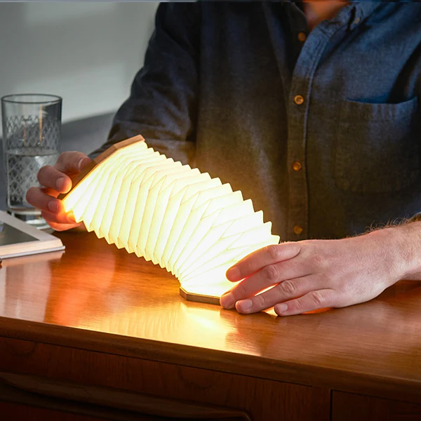 Smart Accordion - Lampe Accordéon, Noyer - Image 5