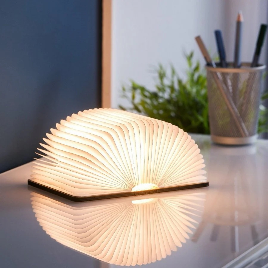 Smart Book Light - Lampe Livre Lumière, Noyer (Large) - Image 3