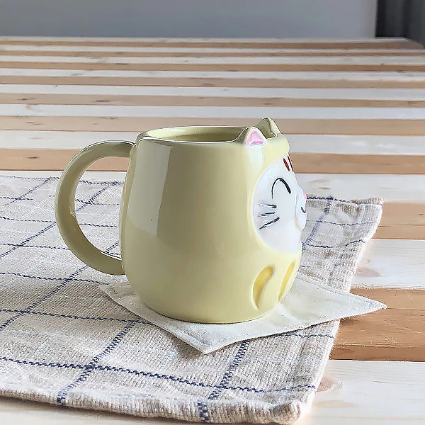 Tasse Lucky Cat Daruma - Jaune - Image 3
